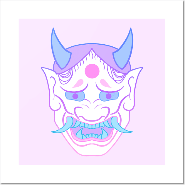 Hannya Mask (pastel) Wall Art by Luna-Cooper